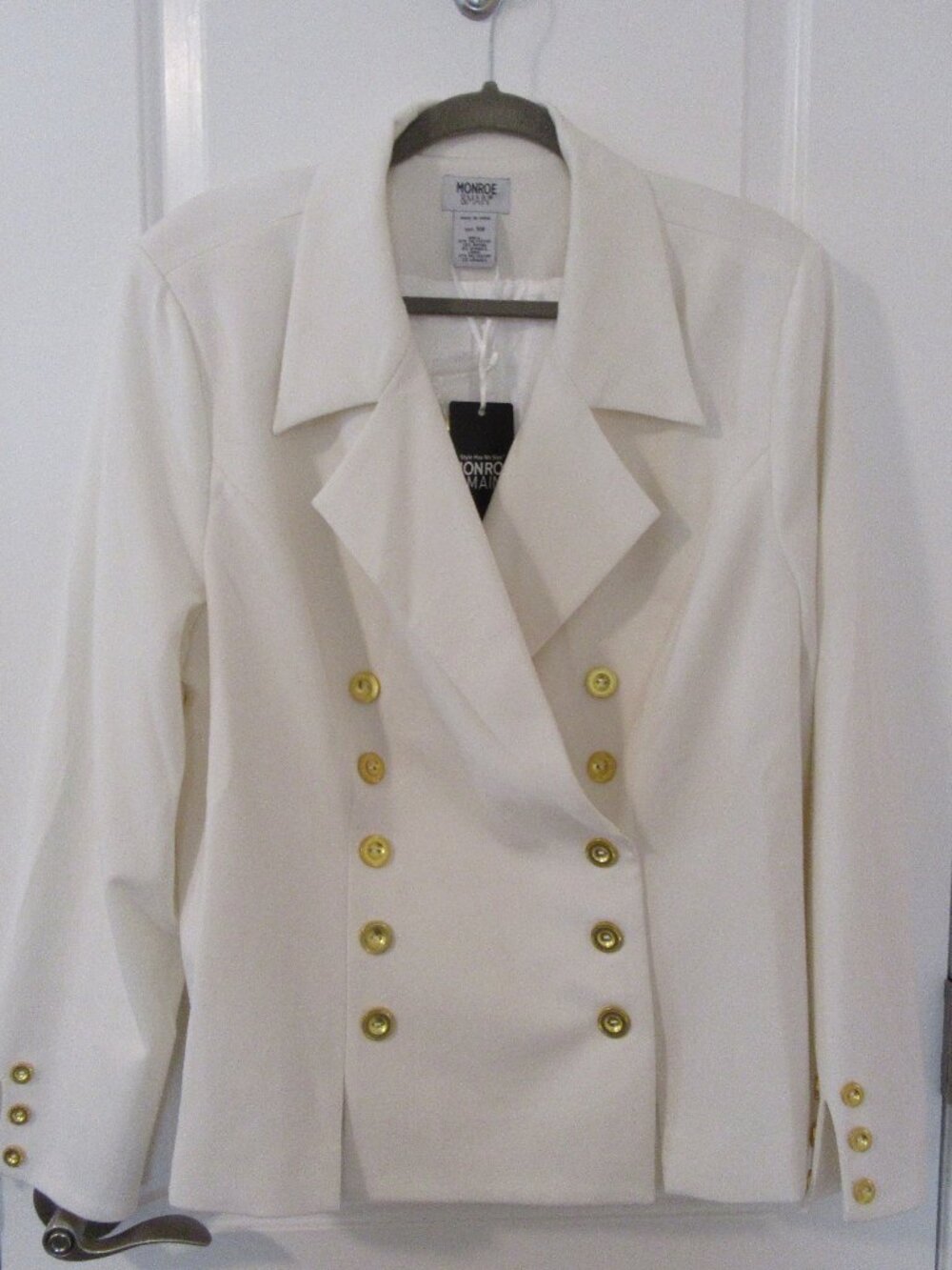 Size 18W Monroe and Main Cream Formal Church Party Perfect Lined Jacket